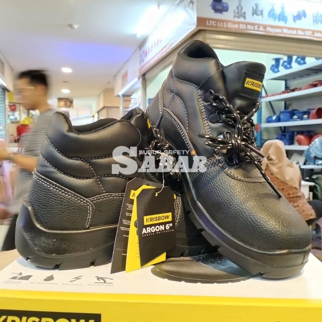 Safety Krisbow Argon 6" Original 100% / Sepatu Safety Argon 6" Original Krisbow Berkualitas