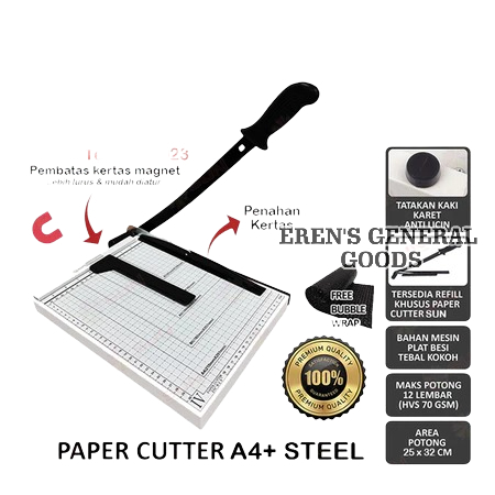 

TERMURAH! Paper Cutter / Alat Pemotong Kertas A4 HVS Sticker Multifungsi Premium