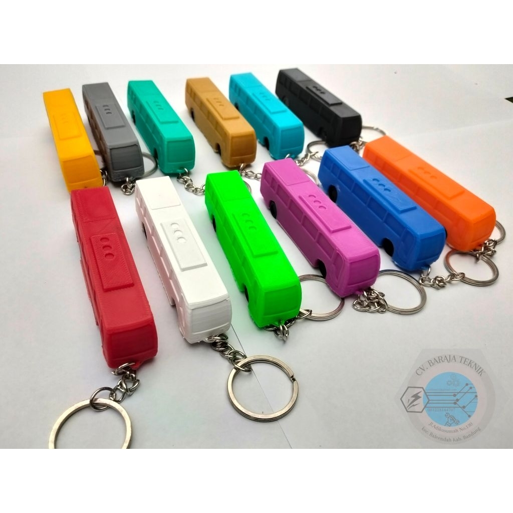 GANTUNGAN KUNCI CI MINIATUR MINI BUS BASURI