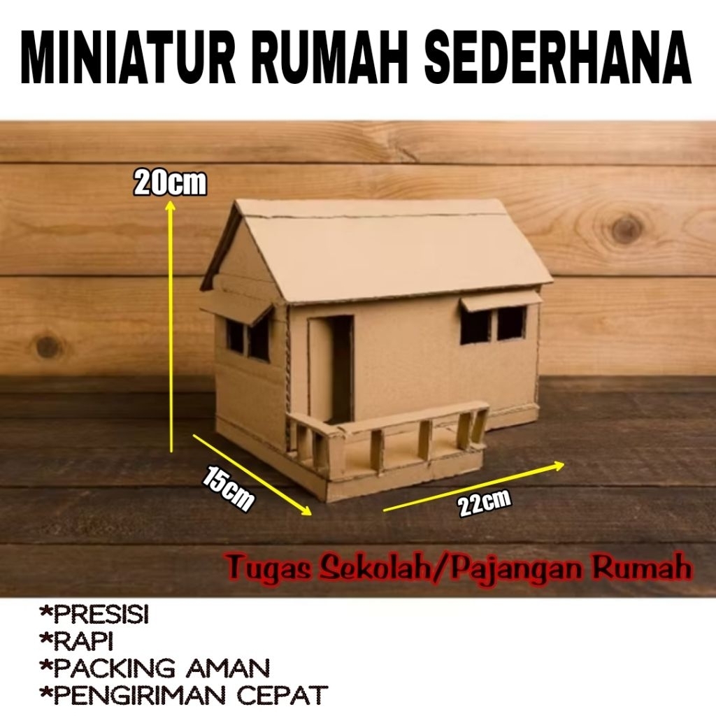 PRAKARYA MINIATUR RUMAH DARI KARDUS