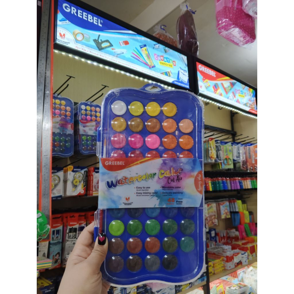 

WaterColor Cake Cat air 48 Warna Greebel