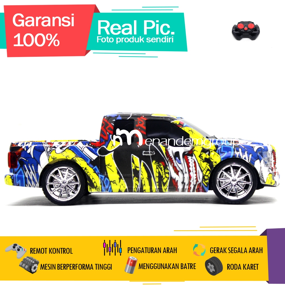 NEW MAINAN MOBIL REMOT KONTROL RC ADVENTURE CAR OFFROAD DOUBLE CABIN TRAIL MONSTER MODEL ANGKUT