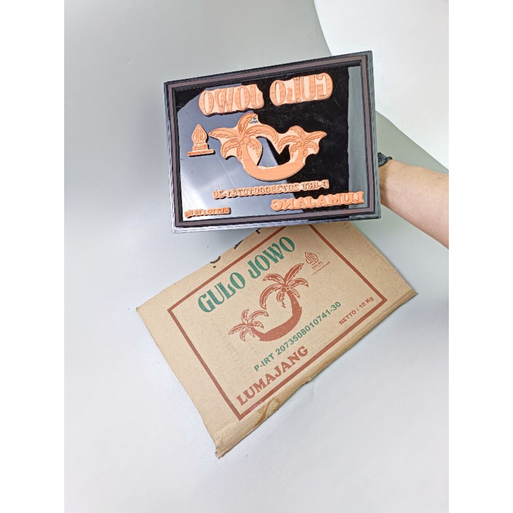 Jual Stempel Kardus Logo Custom Ukuran 25x18 2 warna