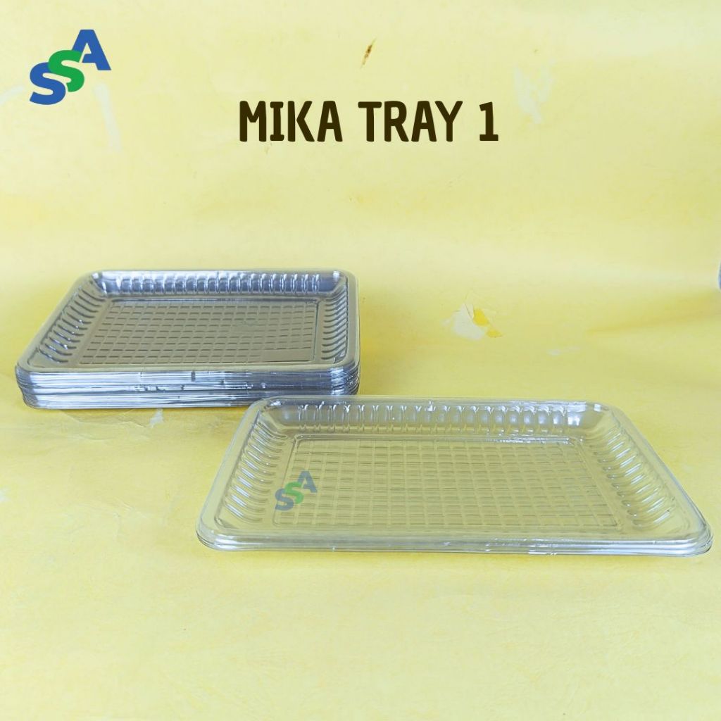 MIKA TRAY BENING 1 ISI 25 PCS / TRAY BUAH / TRAY KUE PLASTIK