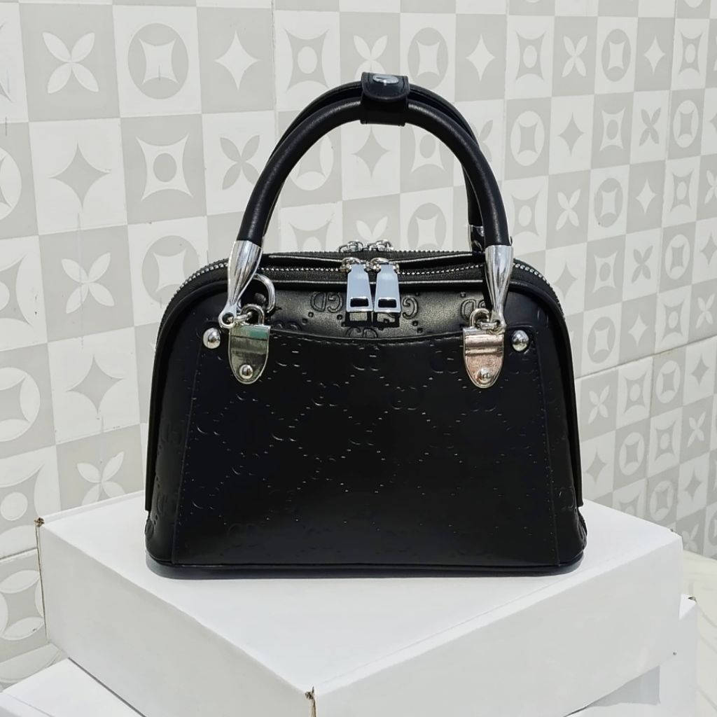 Tas Handbag Wanita Elegan Hitam Kulit Sintetis