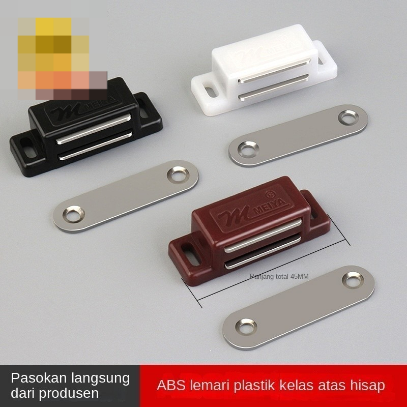 Magnet Pintu Lemari Coklat Putih Plastik Besi