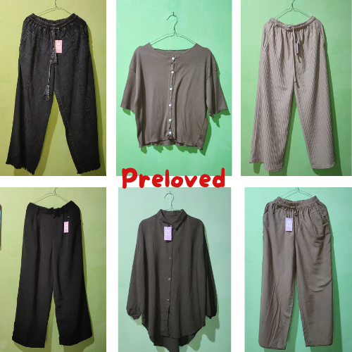 Preloved baju rajut, Kemeja wanita dan celana kulot