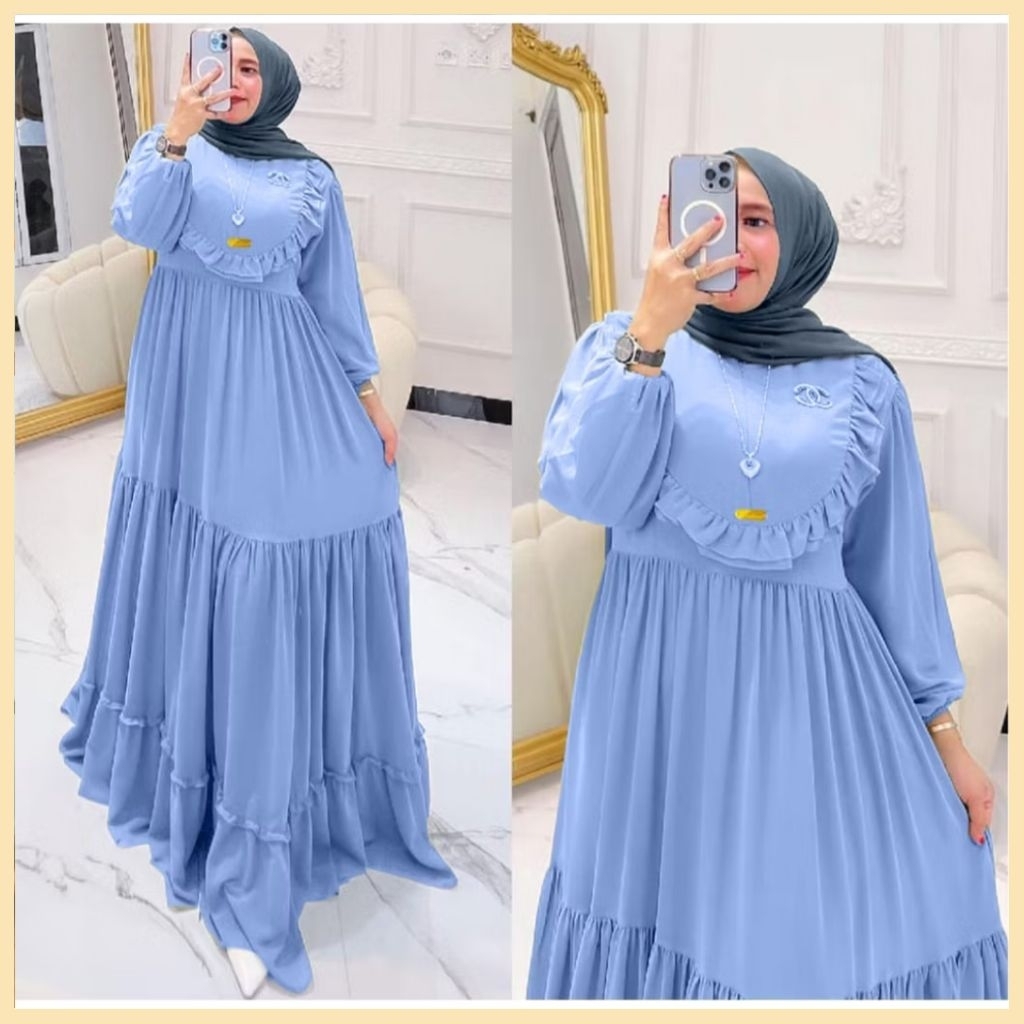 Gamis Rempel - Gamis Rempel Jumbo - Gamis Rempel Susun Crinkle