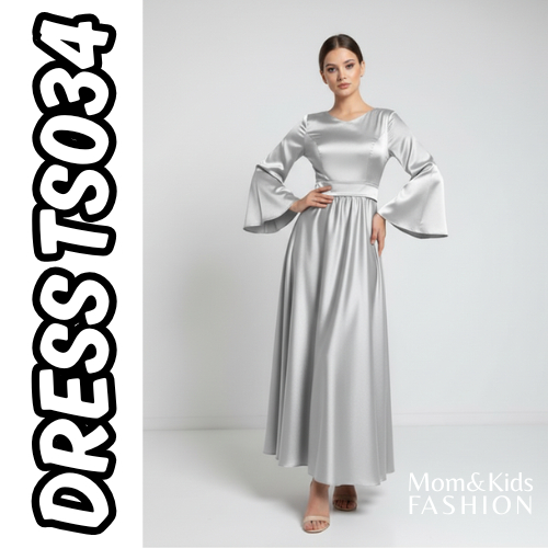 TS034 | Dress Lebaran Satin Velvet | Dress Ichika Pesta Mewah | Dress Kondangan Big Size by:momkids