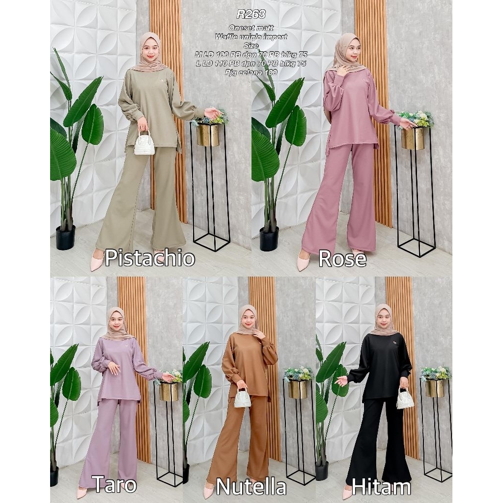 Ribyka R263 Oneset Knit Waffle Uniqlo Import