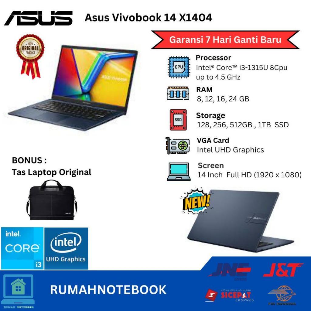 Laptop Baru Asus Vivobook 14 Intel Core i3 1315u up to 4,5ghz | Intel Core i5 1334u up to 4,6ghz