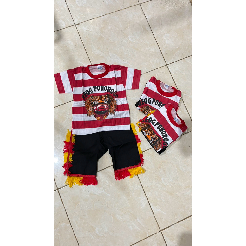 Setelan Reog Anak - Ukuran Lengkap - Baju Adat Cowok Reog Ponorogo