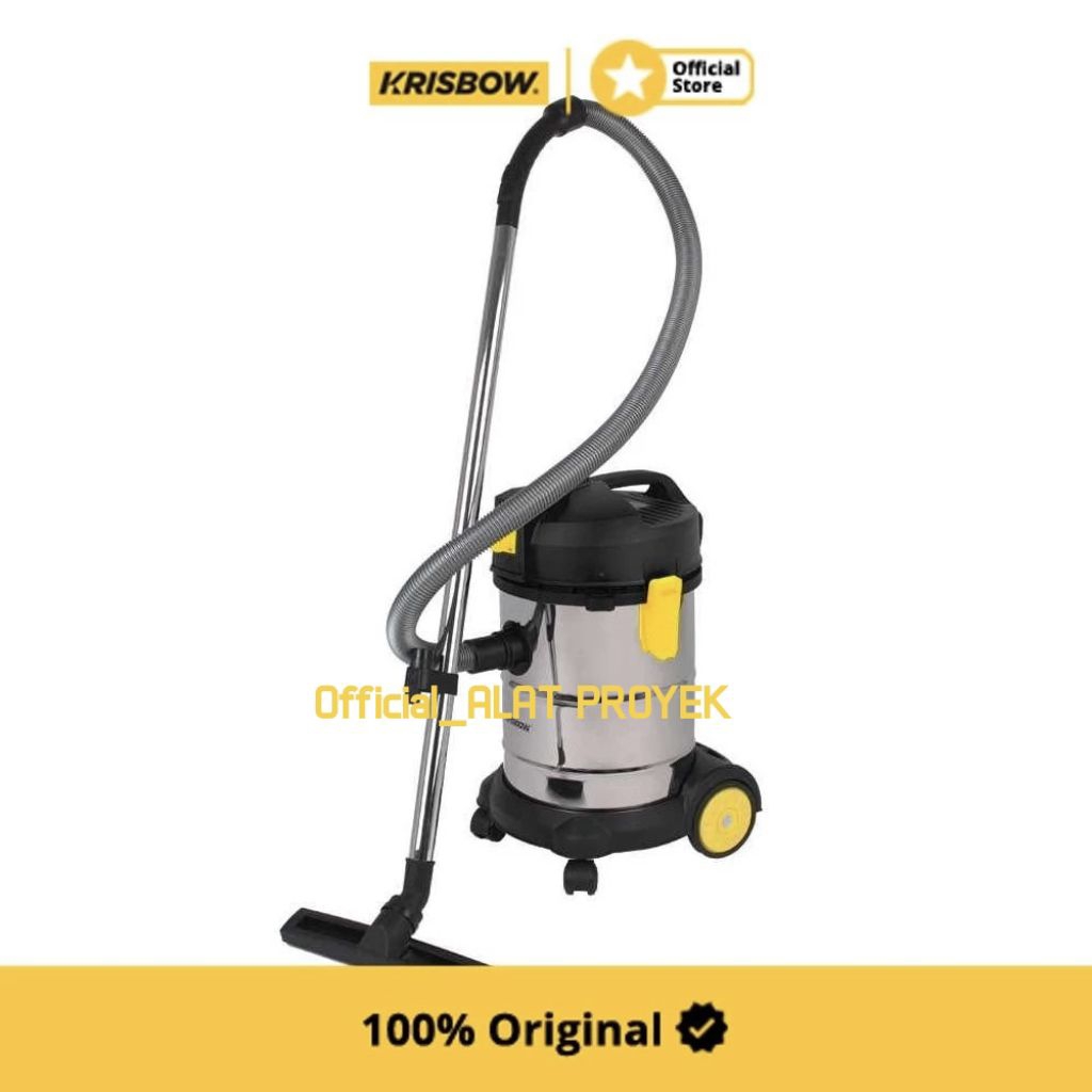Krisbow 30 Ltr Vacuum Cleaner Wet & Dry 1200 Watt || KRISBOW WET AND DRY VACUUM CLEANER 30L 1200 WAT