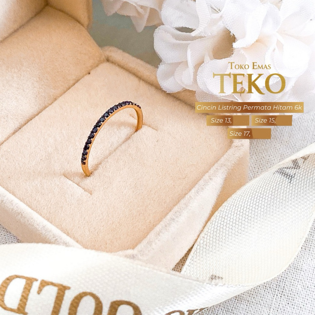 CINCIN LISTRING PERMATA HITAM (6k)