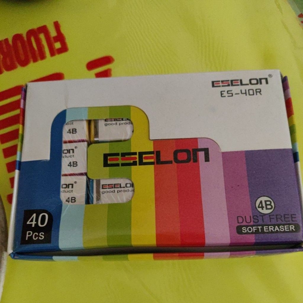 penghapus pensil warna warni 40pcs