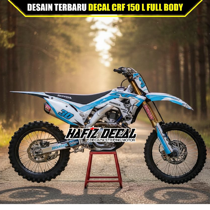 DECAL CRF, DECAL CRF 150 L, DECAL CRF FULL BODY, DECAL CRF 150 L FULL BODY PUTIH, DECAL CRF PUTIH