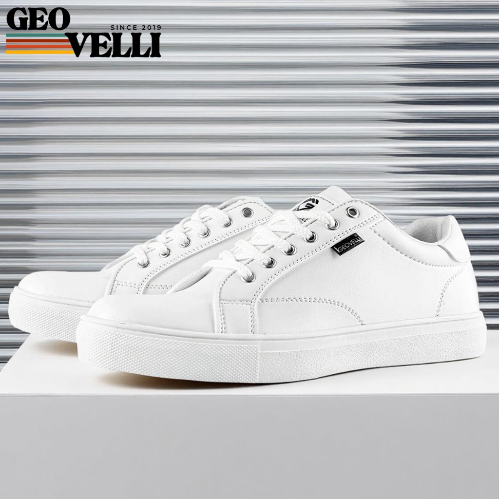 GEOVELLI | Sepatu Sneakers Pria Casual FULL WHITE ORIGINAL
