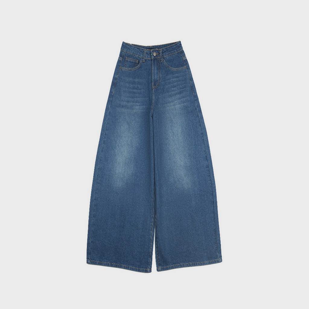 Elaris Jeans -  Wide Leg Jeans Oversize Regular | Celana Jeans Wanita Longgar Oversize