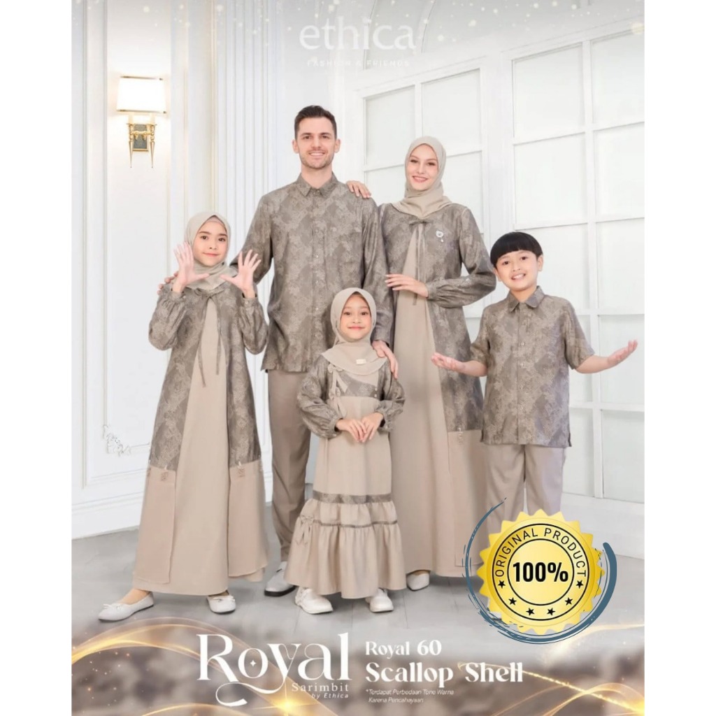 Sarimbit Ethica Royal 60 Scallop Shell, Kahfi 355, Kagumi 340, Kahfi Kids 255, Kagumi Kids 183