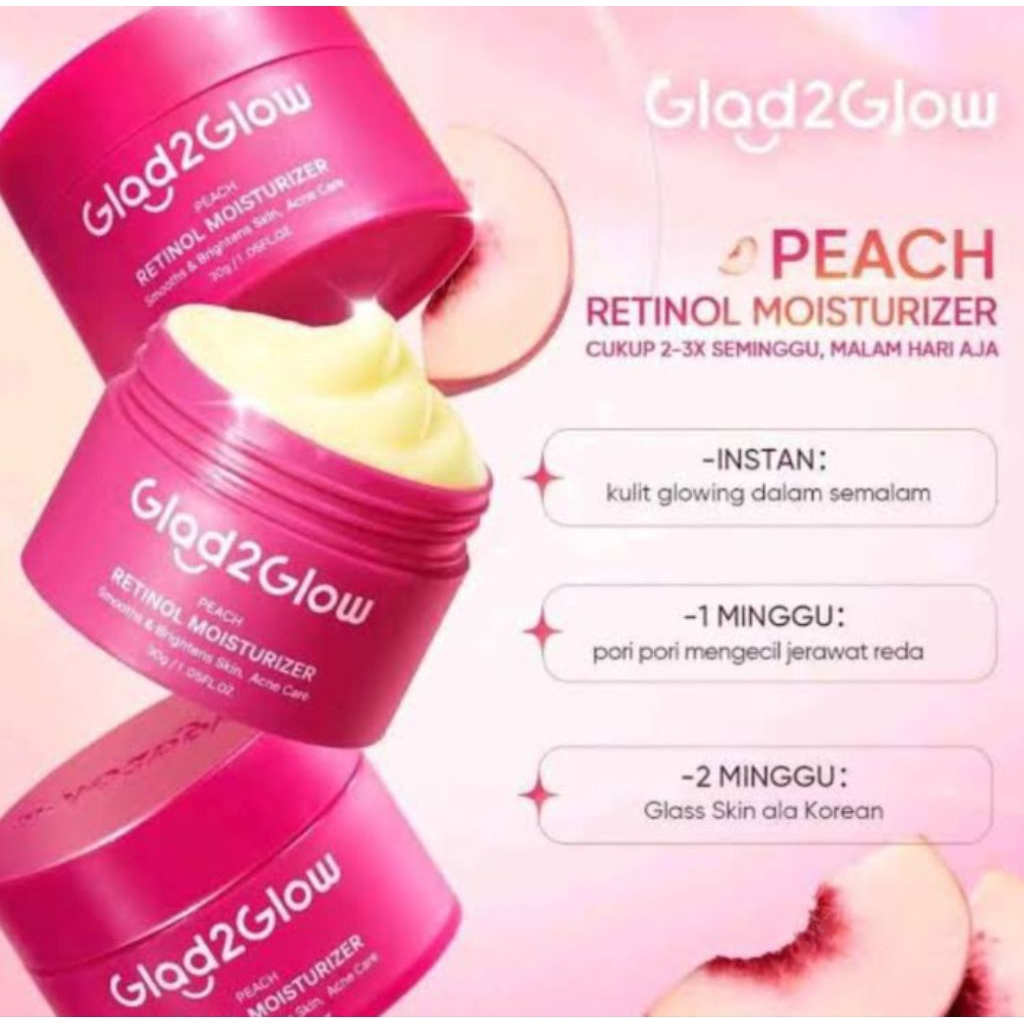 GLAD2GLOW, GLAD2GLOW RETINOL MOISTURIZER, GLAD2GLOW MENCERAHKAN, GLAD2GLOW MEMUTIHKAN, GLAD2GLOW CRE
