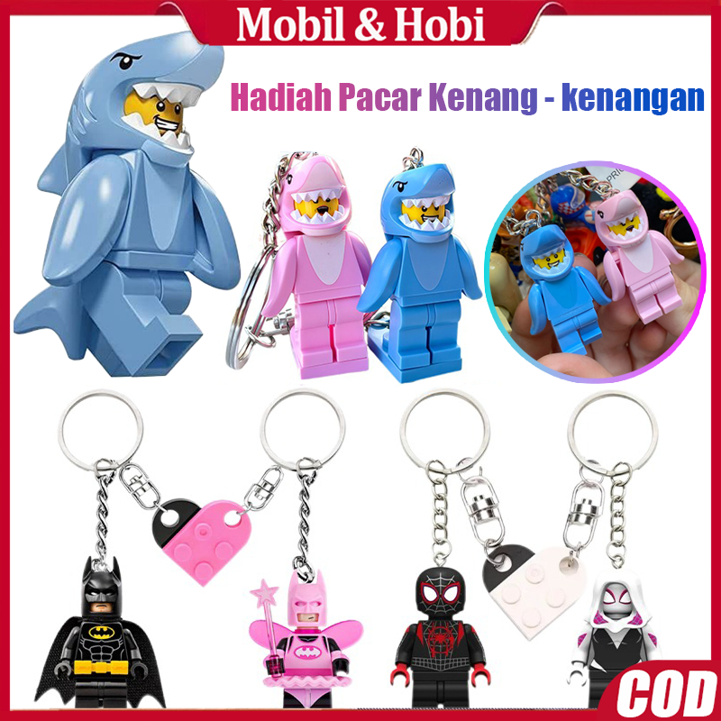 Gantungan Kunci Couple Couple Keychain Minifigure Shark Gantungan Kunci Couple Karakter Cute Keychai