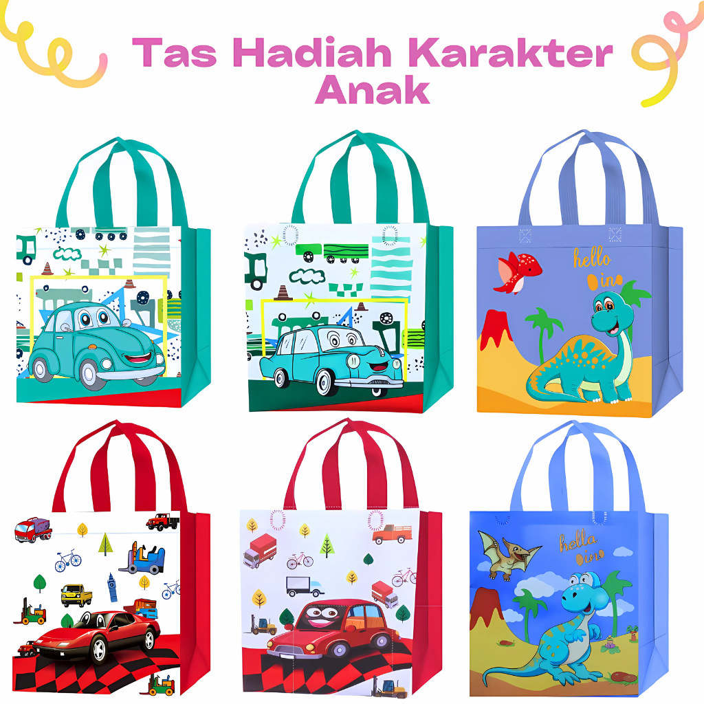 

Tas Hadiah Ulang Tahun Anak Motif Kartun Lucu– Cocok untuk Hadiah dan Kado Anak/Tas Souvenir premium