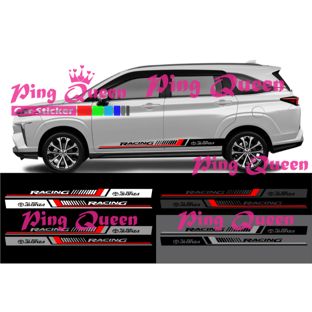 new sticker stiker mobil all new avanza cutting sticker mobil toyota all new avanza