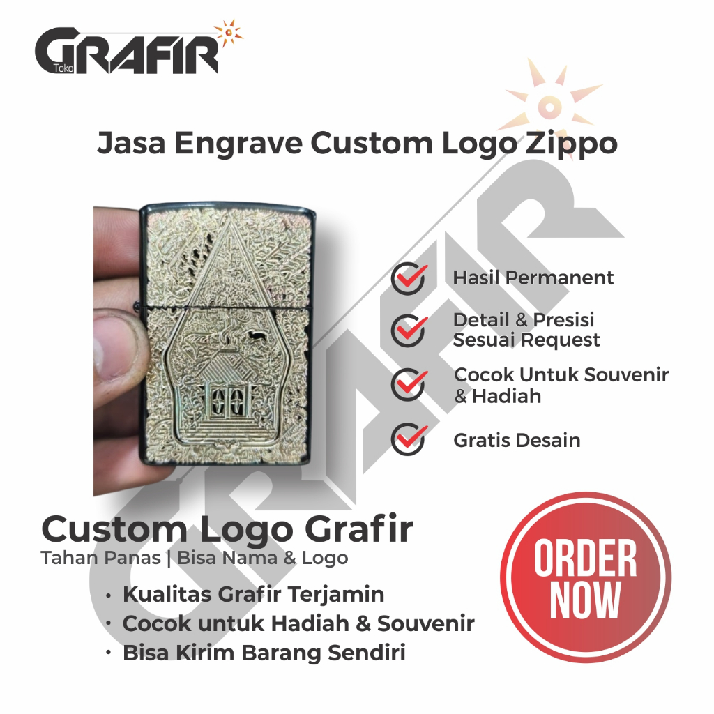 Jasa Engrave Jarum Zippo – Custom Nama / Logo Gravograph