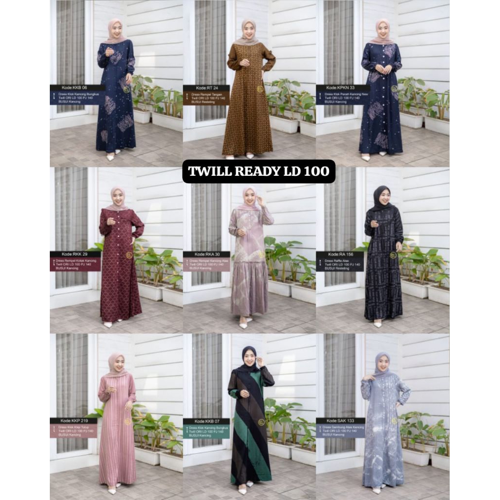 NEW DRESS ELZHAF/KAFTAN/ABAYA BY ELZHAF/DRESS TWILL PREMIUM