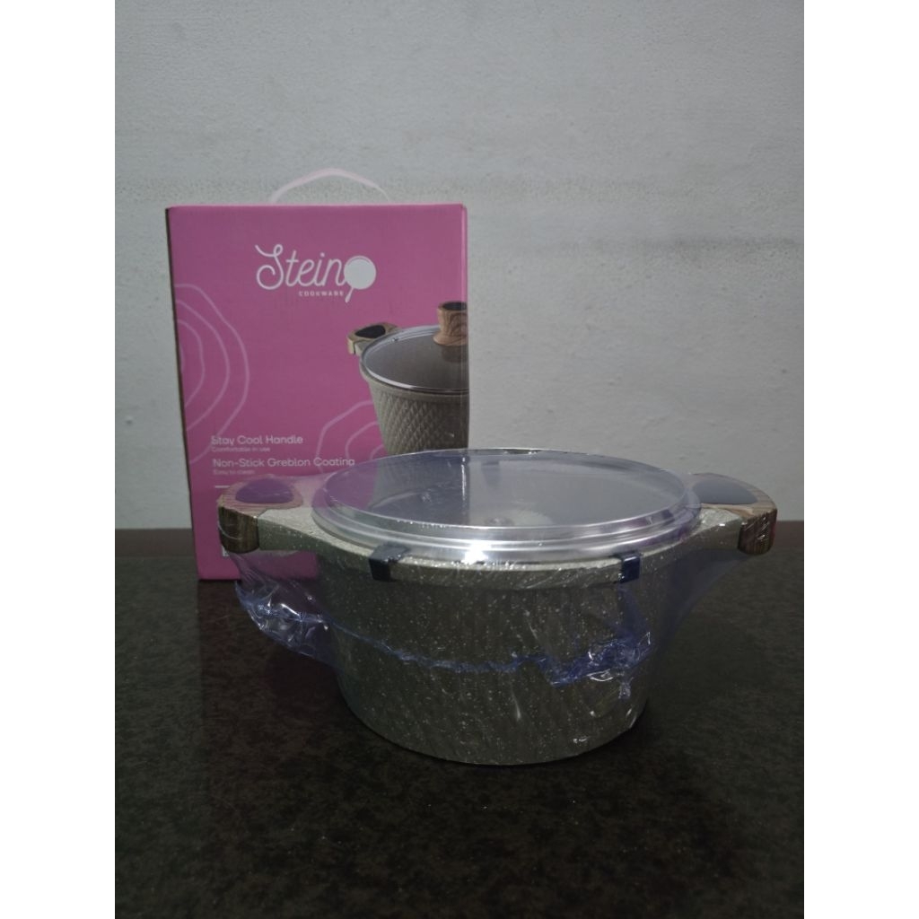 Stein Cookware 20 cm Diamond Casserole Granite/ Alat Masak Stein