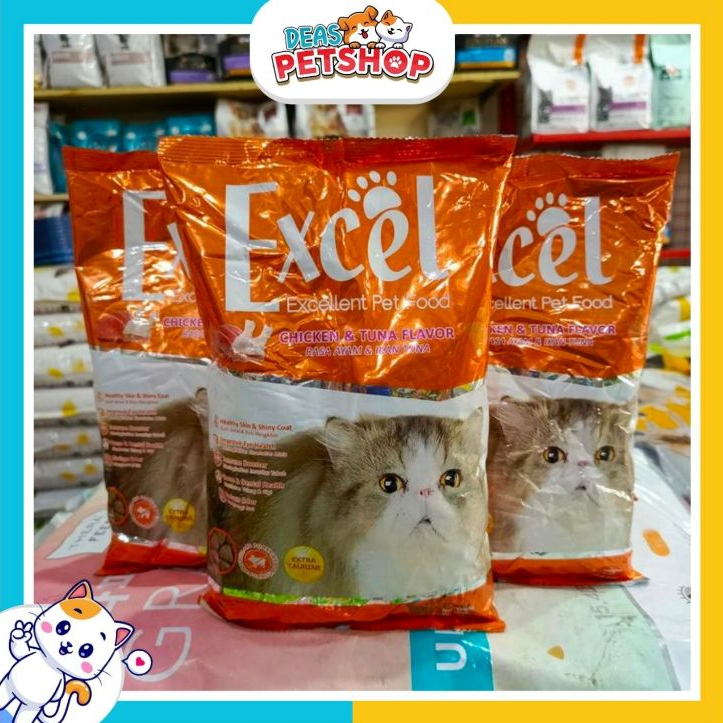 Makanan Kucing Excel Chicken Tuna Orange 500gr