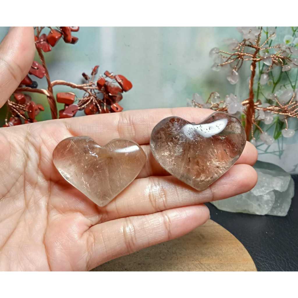 Natural Rutilated Hair Quartz Heart (5)