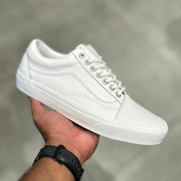 VANS OLD SKOOL LEATHER FULL WHITE ORIGINAL