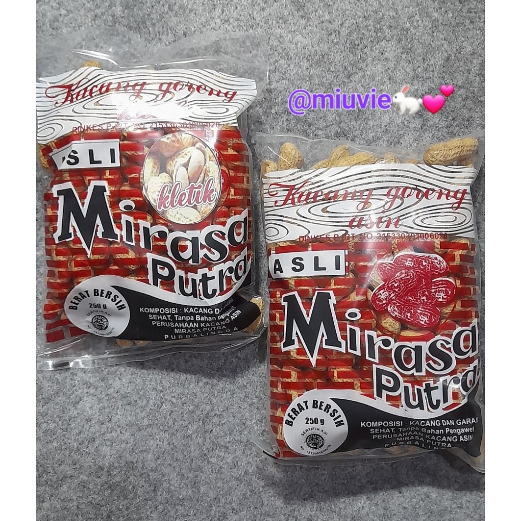 Kacang Goreng Asin / Tawar Mirasa Putra 250 gr Khas Purbalingga