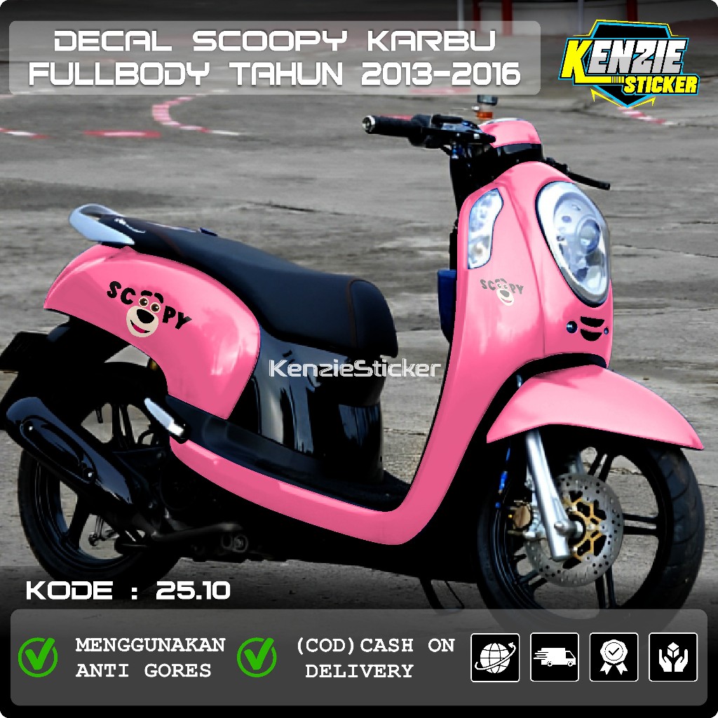 ( COD ) Decal Sticker Scoopy Fi Old 2013 2014 2015 2016 Full Body Gradasi LembayungTerbaru KZ 25 10 