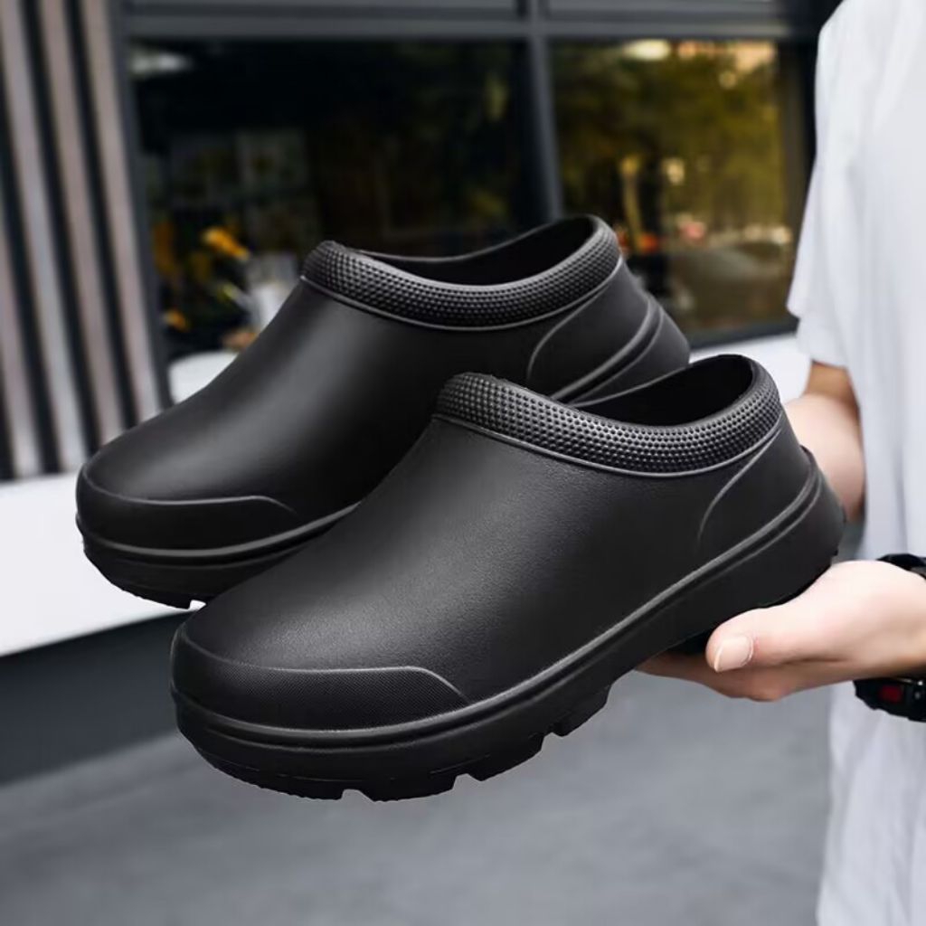 sepatu hijau hitam sepatu kitchen