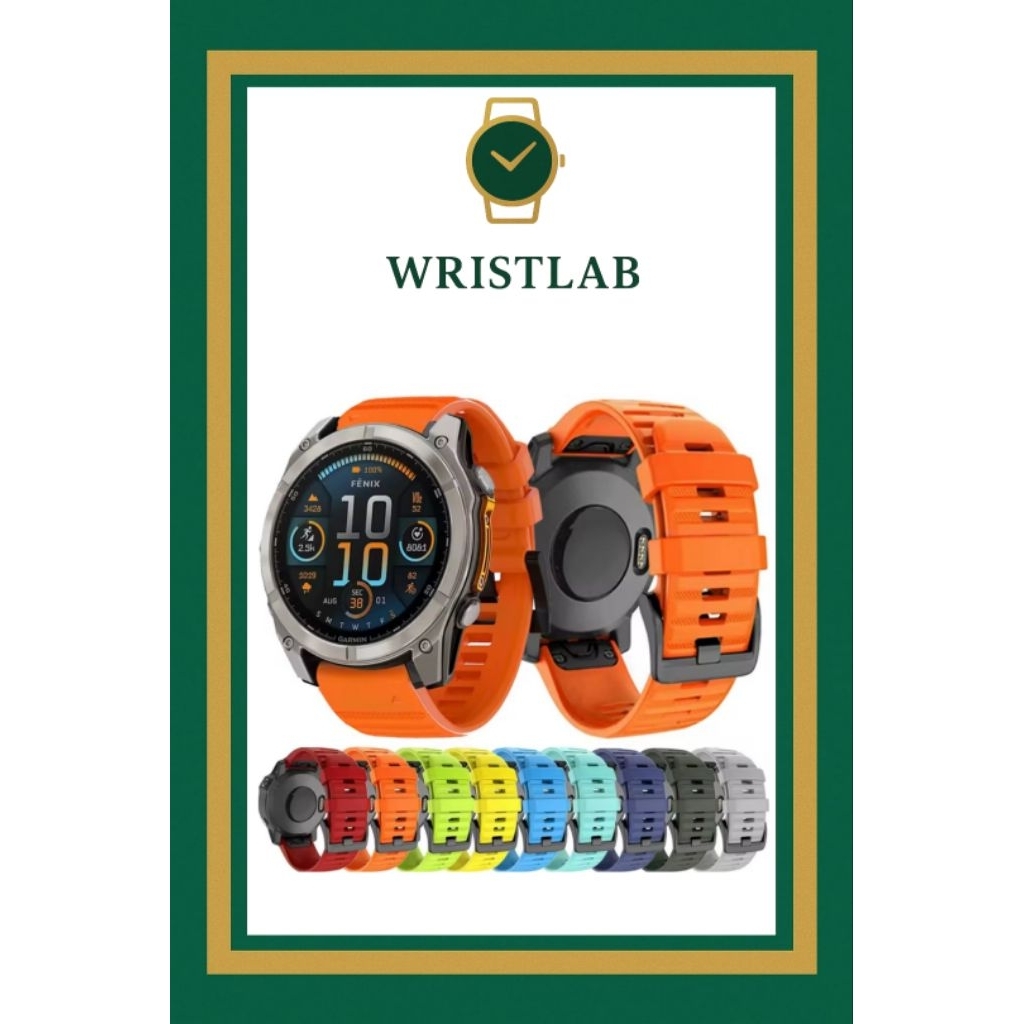 WRISTLAB STRAP QUICK FIT RUBBER F6 26MM FOR GARMIN FENIX 5X / FENIX 6X / FENIX 7X / FENIX 8 51MM TAL