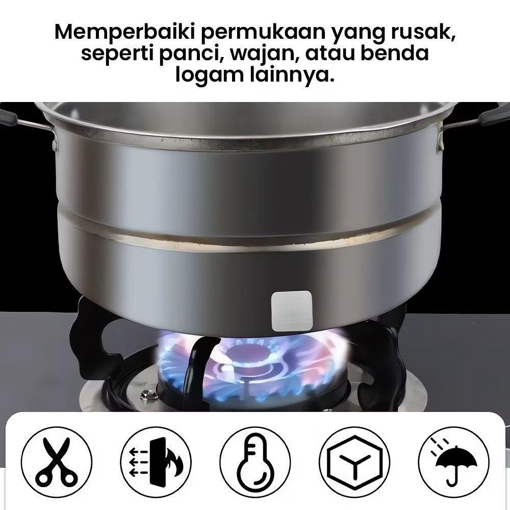 * MKA * Pelekat Penambal Lubang Panci / Lakban Aluminium Foil Panci / Penambal Panci Aluminium Lem P