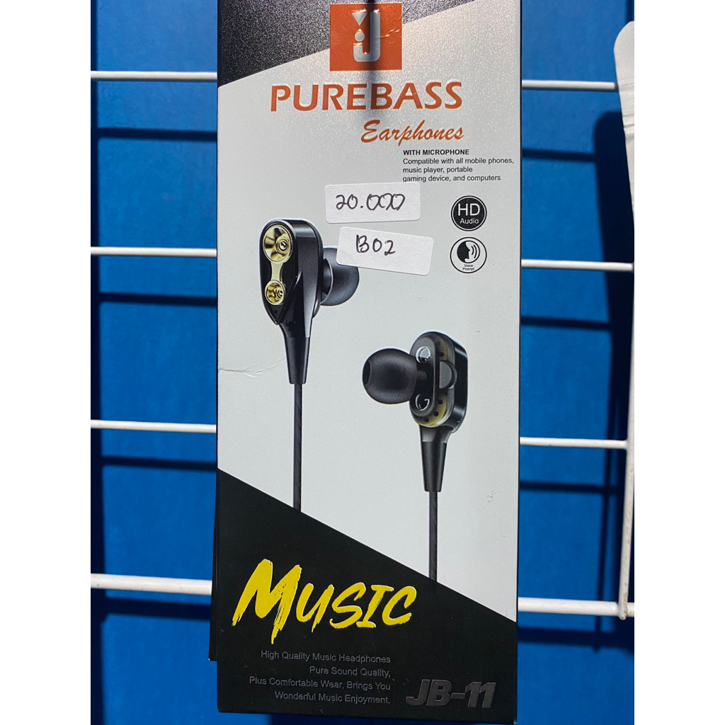 Headset JBL JB-11 Purebass Earphone