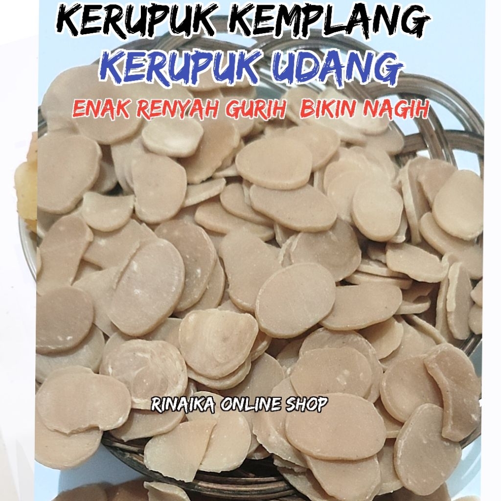 KERUPUK KEMPLANG KOIN MENTAH KERUPUK UDANG EBI KOIN MENTAH  NAK RENYAH GURIH BIKIN NAGIH