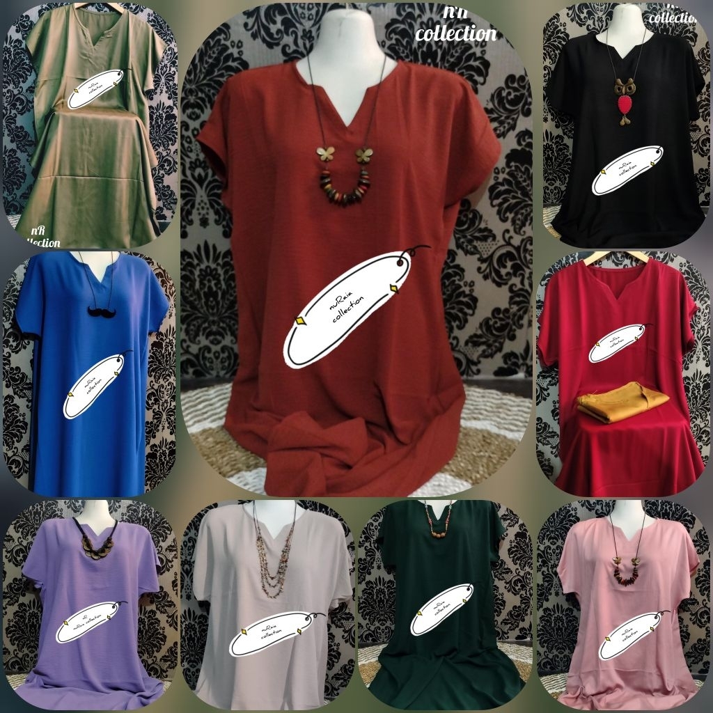Mini dress / daster wanita /daster polos/daster model kaftan /pakaian wanita / baju tidur wanita