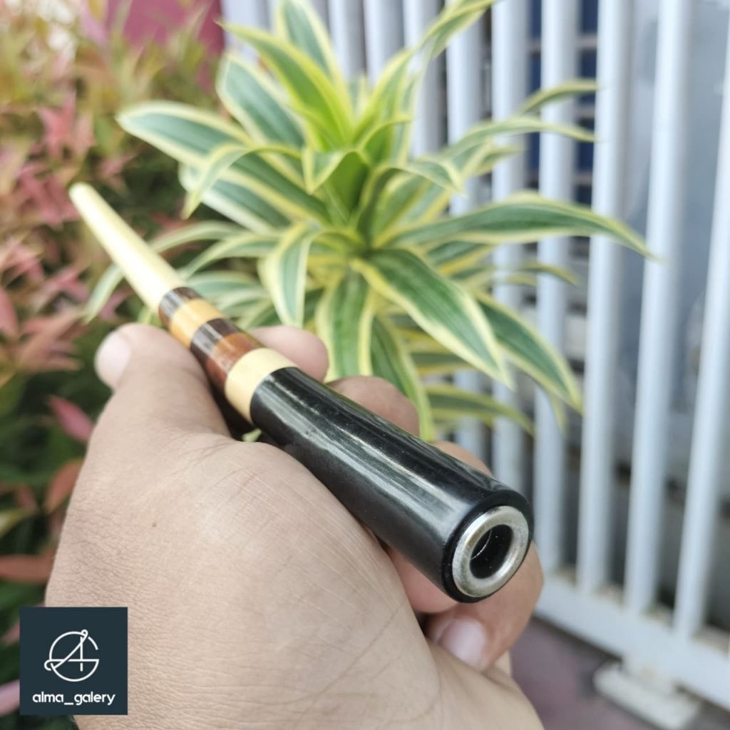 GALERY_ALMA ( 15cm ) once cangklong / once pipa rokok / padutan / sedotan  berbagai macam jenis kayu