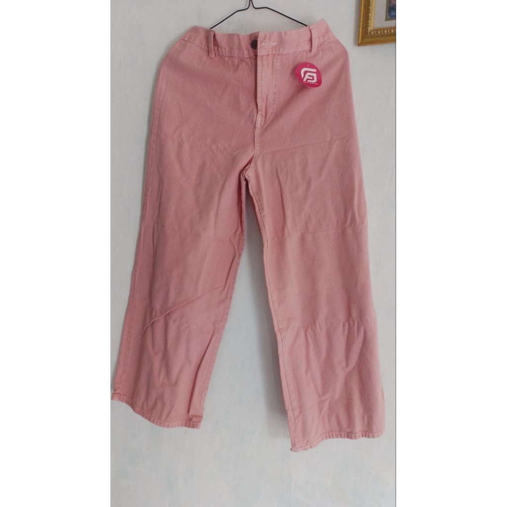 Celana jeans wanita kulot  pinggang karet