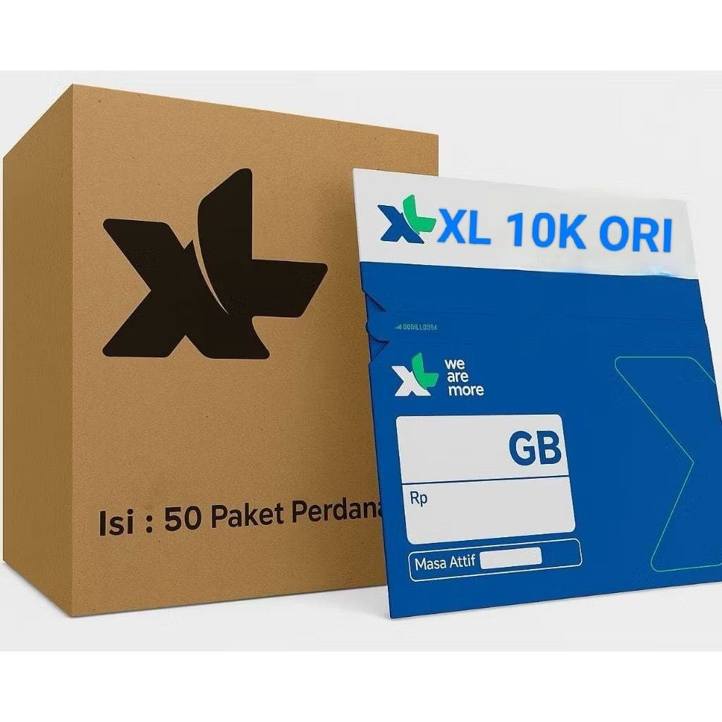 Kartu Perdana XL [BAHAN INJEK 10K ASLI] SEGEL WAJIB REGISTRASI PAKAI NIK DAN KK