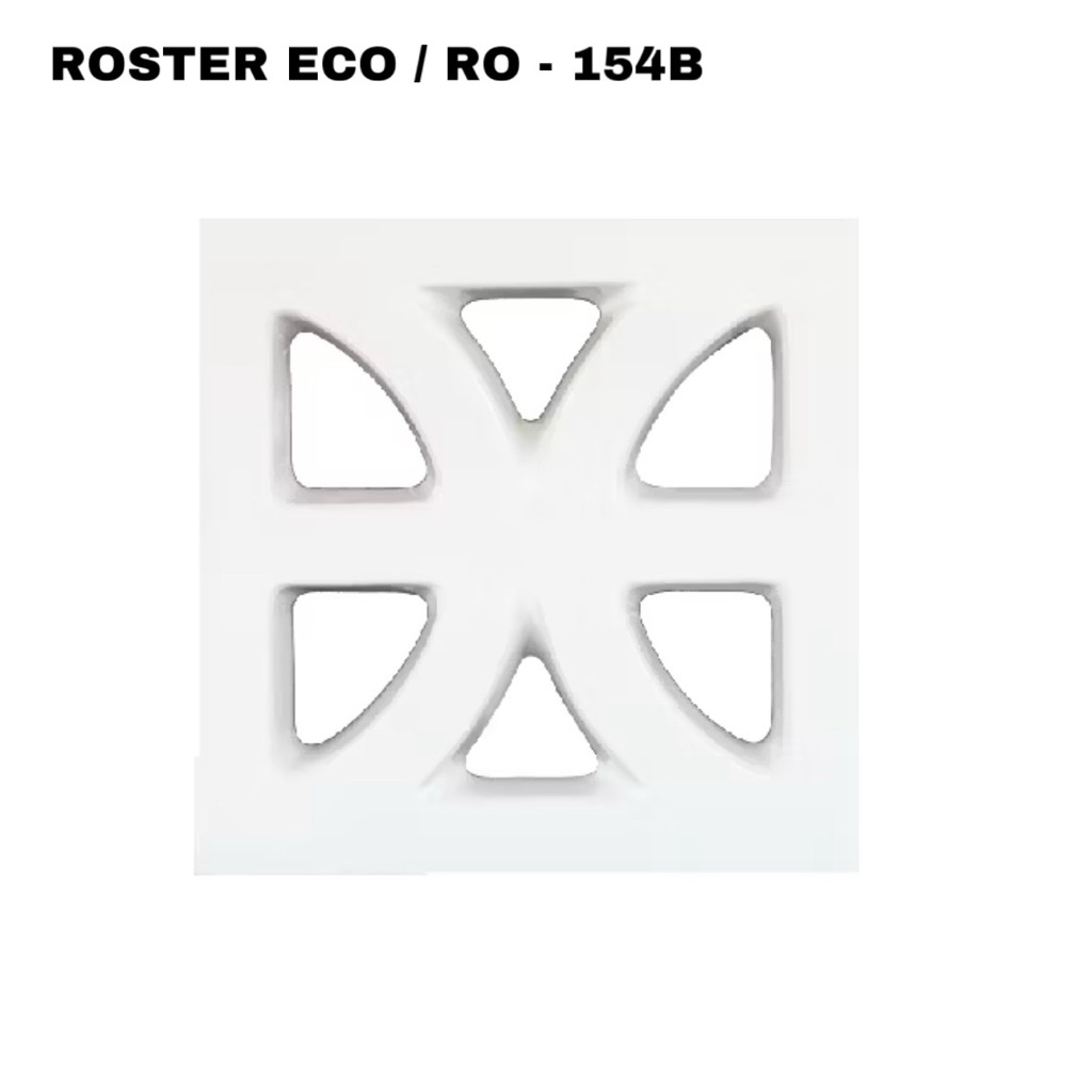 Roster / Keramik Trisensa / Keramik Lubang Angin Motif ECO 20x20 cm RO 154 B - Putih