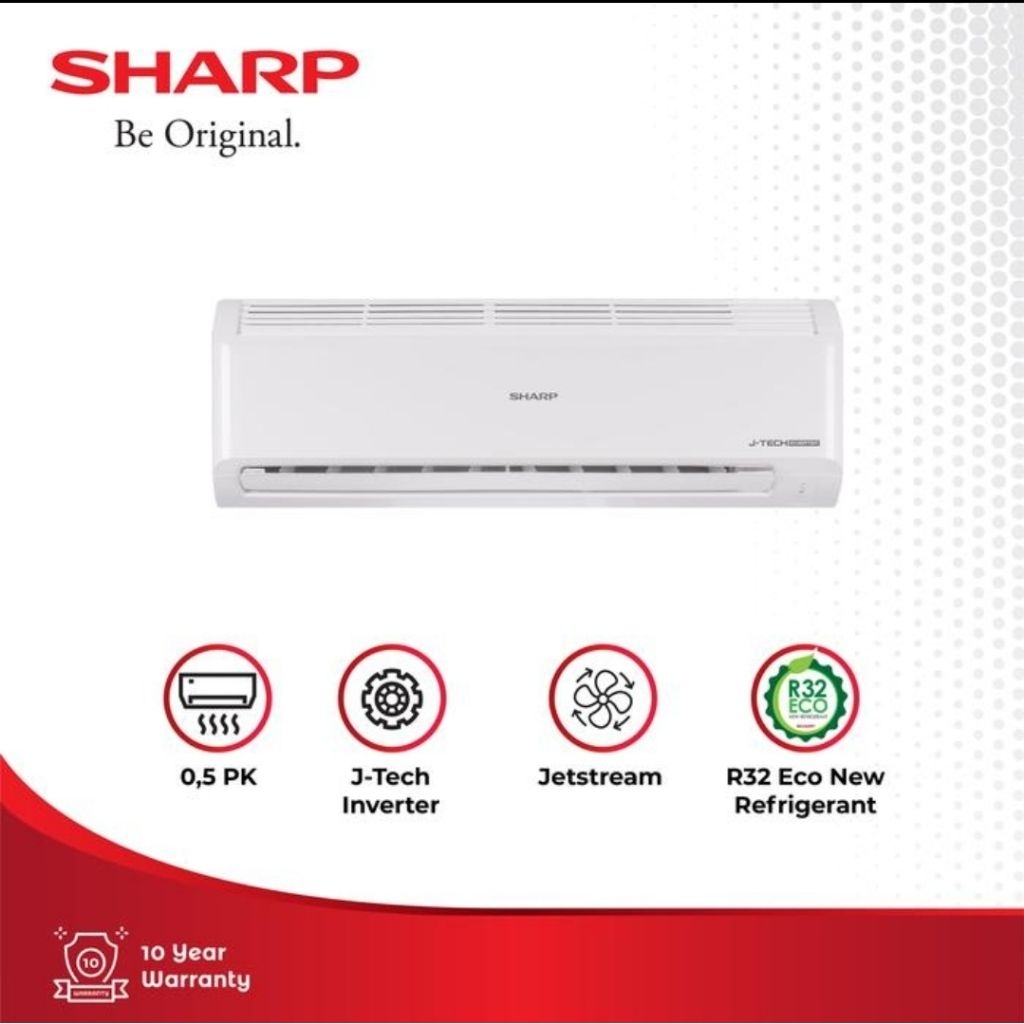 AC SHARP INVERTER 1/2 PK PAKET PASANG