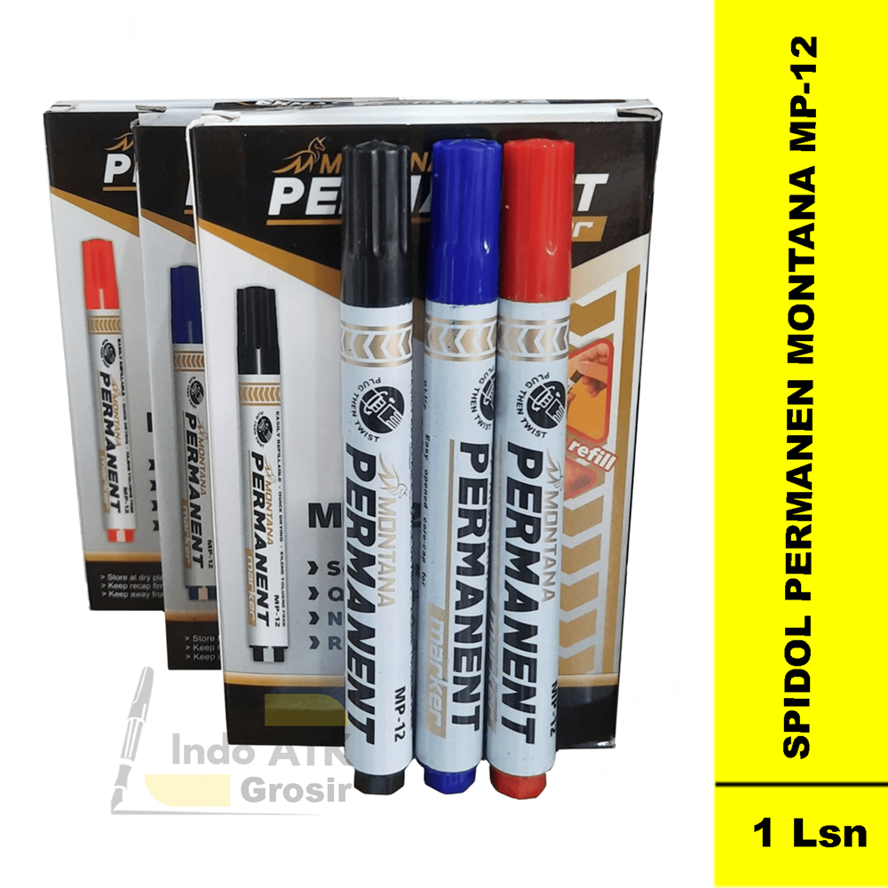 

1 Pak Spidol Hitam MONTANA PERMANENT Marker Isi 12 pcs