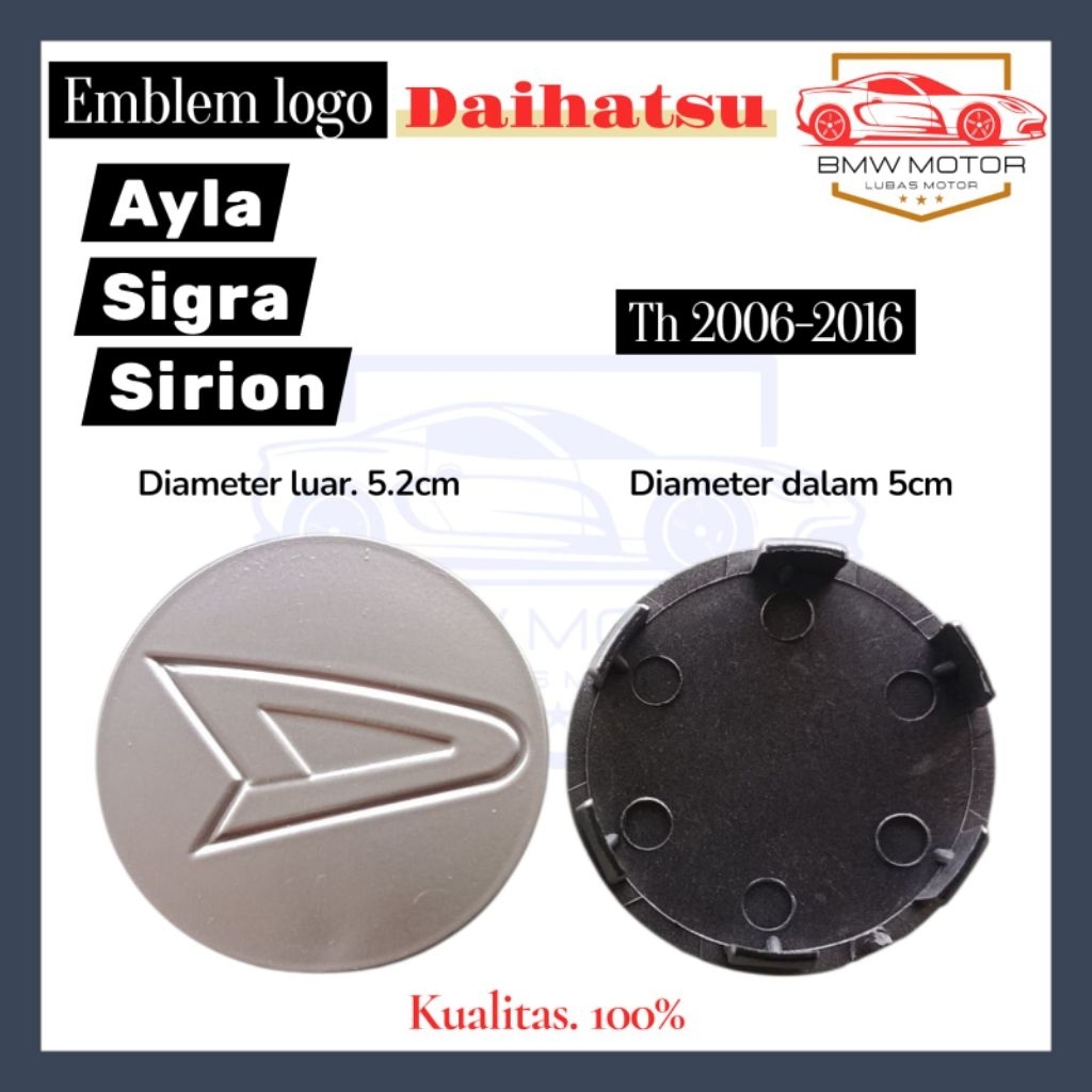 tutup dop roda velg mobil Ayla Sigra serion