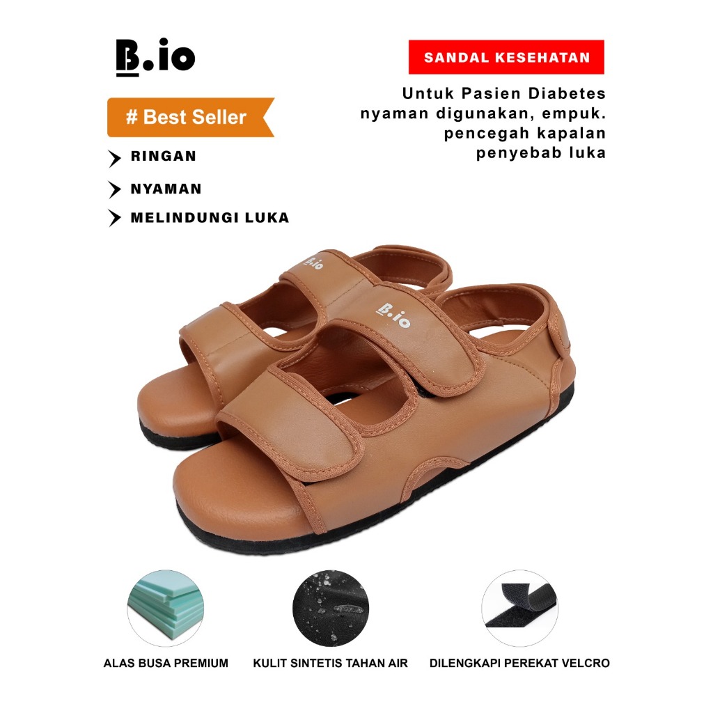 BARAKA - JAFF Sandal Empuk Diabetes TALI Anti Air Pria dan Wanita Terlaris