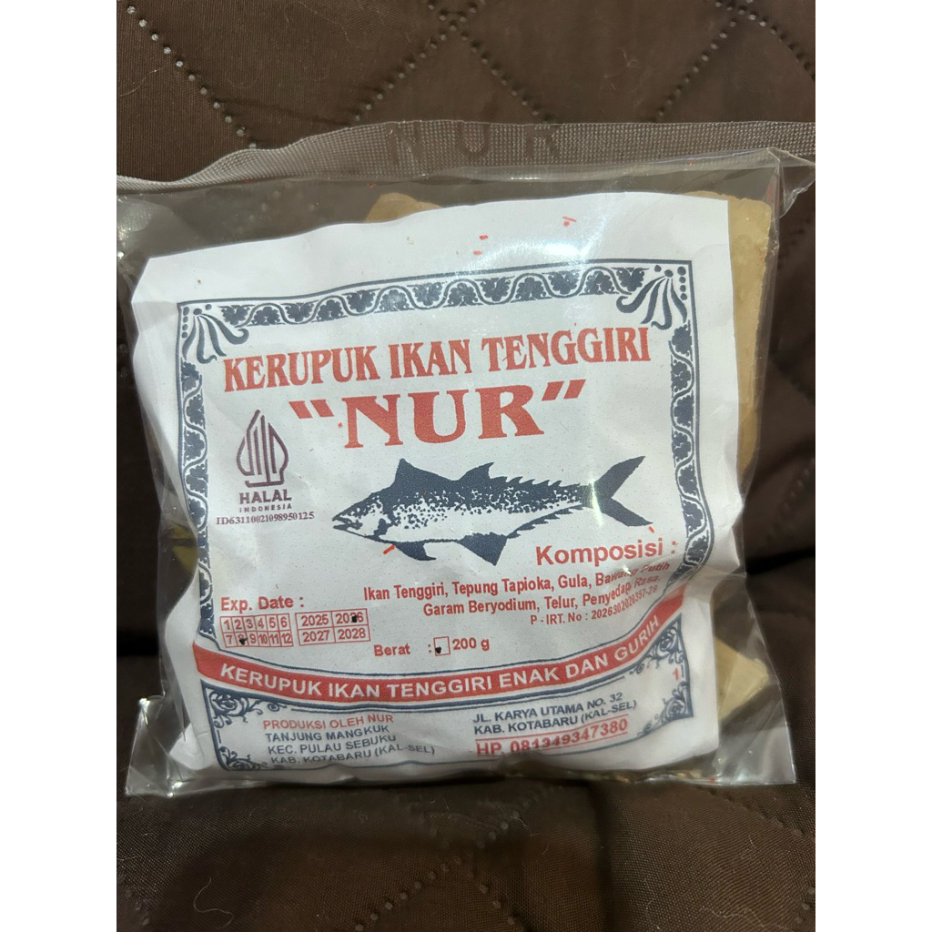 kerupuk ikan tengiri mentah